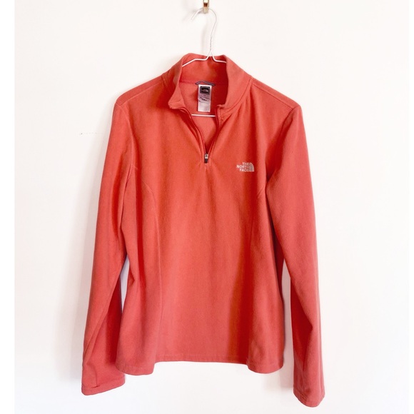 THE NORTH FACE Coral TKA 100 1/4 Zip fleece pullover Sweatshirt Womens size L - Picture 1 of 11